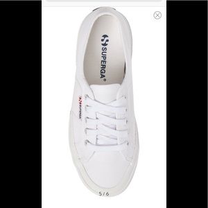 Superga women’s, white tennis shoes